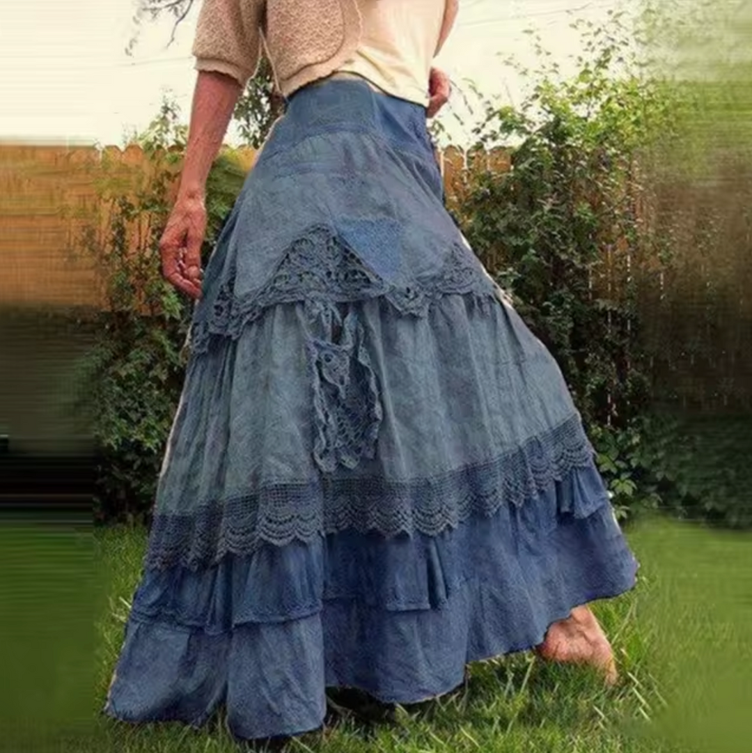 Stilla | Lang Boho Stil Overlejret Nederdel