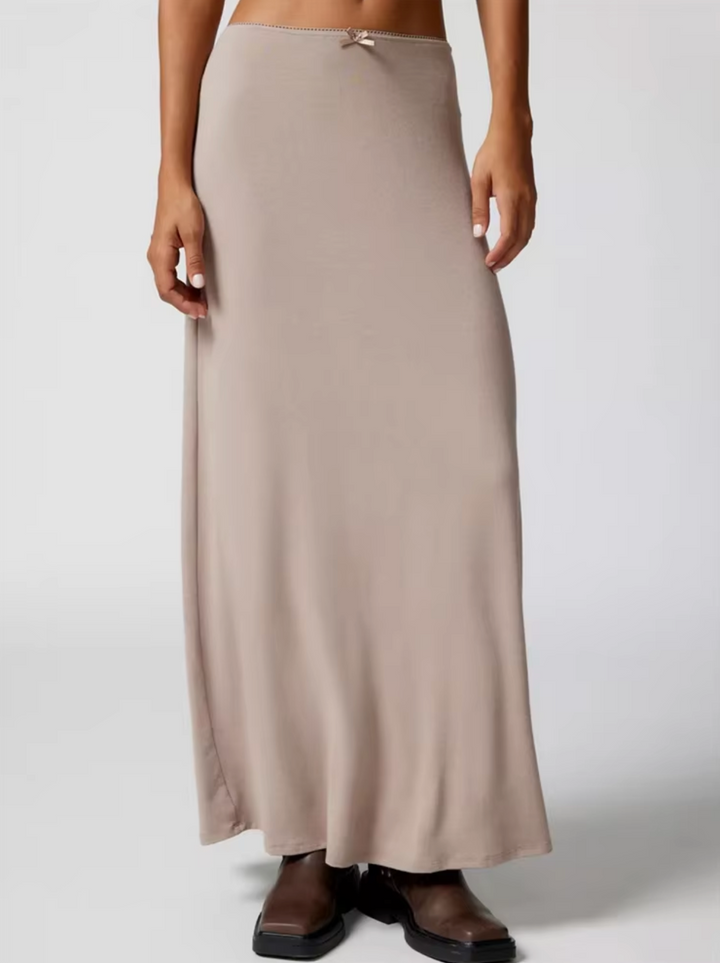 Stilla | Elegant Lang Bomuldsnederdel