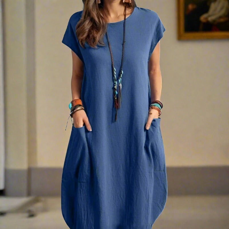Stilla | Fashionabel Maxi Kjole Med Lommer