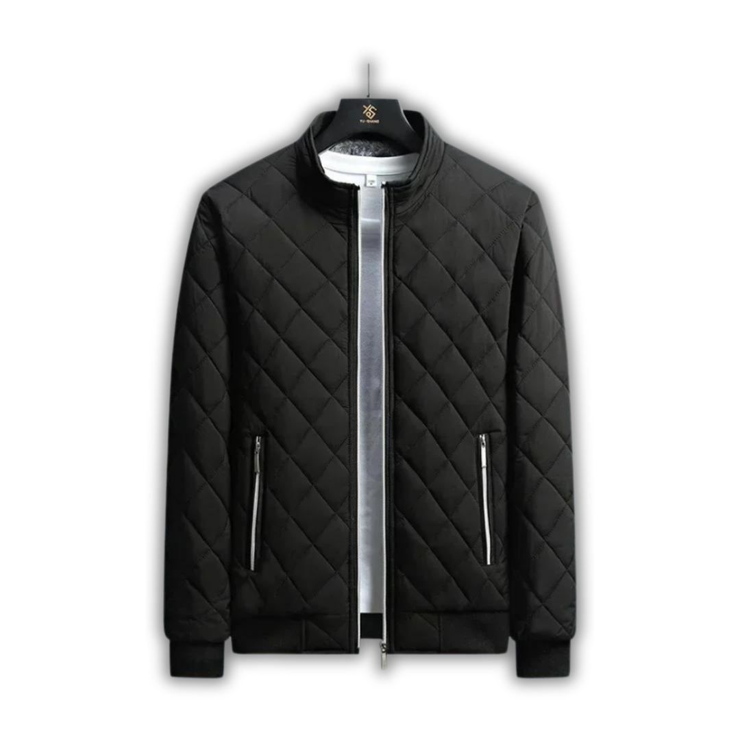 Stilla | Herre foret quilted jakke - bomberstil med ståkrave