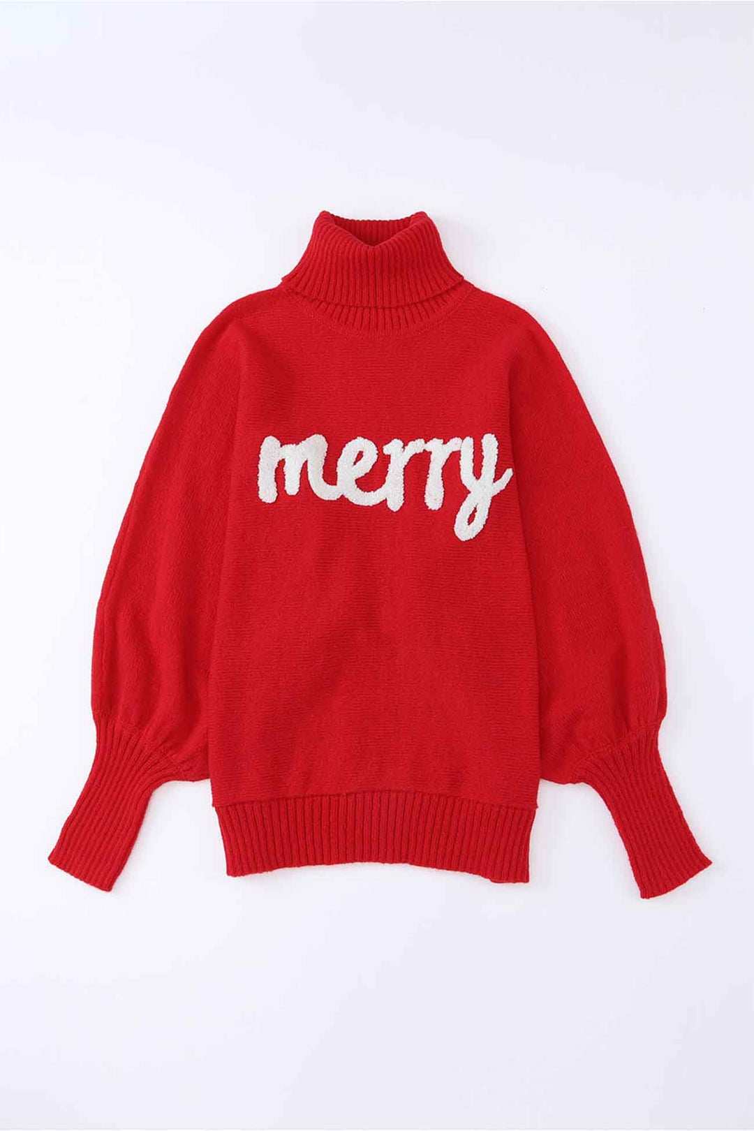 Stilla | Glad Sweater Af Strik Med Rullekrave Og Trykte Ærmer