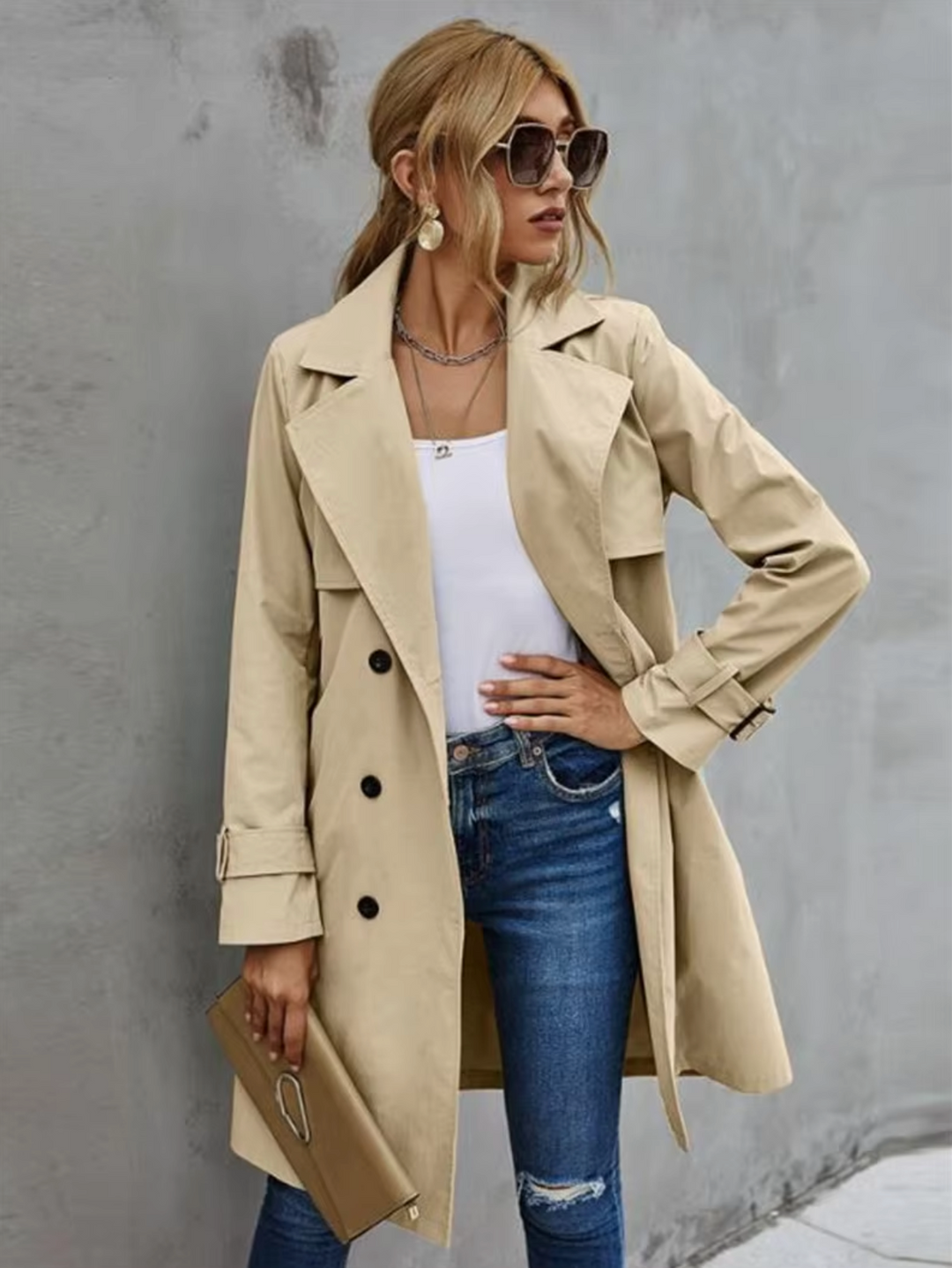 Stilla | Lang Casual Trenchcoat