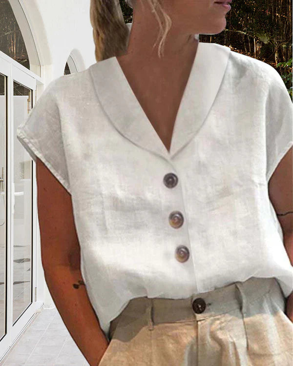 Stilla | Bomulds og Linned T-shirt