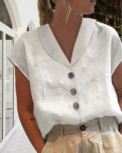 Stilla | Bomulds og Linned T-shirt