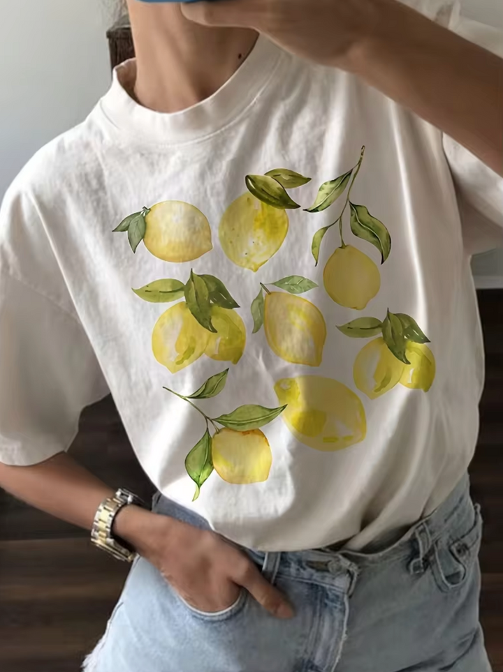 Stilla | T Shirt Trykt Citron