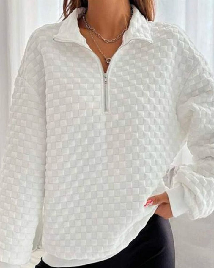 Stilla | Zip-up Pullover Chic Modern Stil Ideel til vinteren