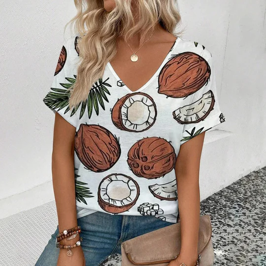 Stilla | Mode Frugt Tryk T-shirt