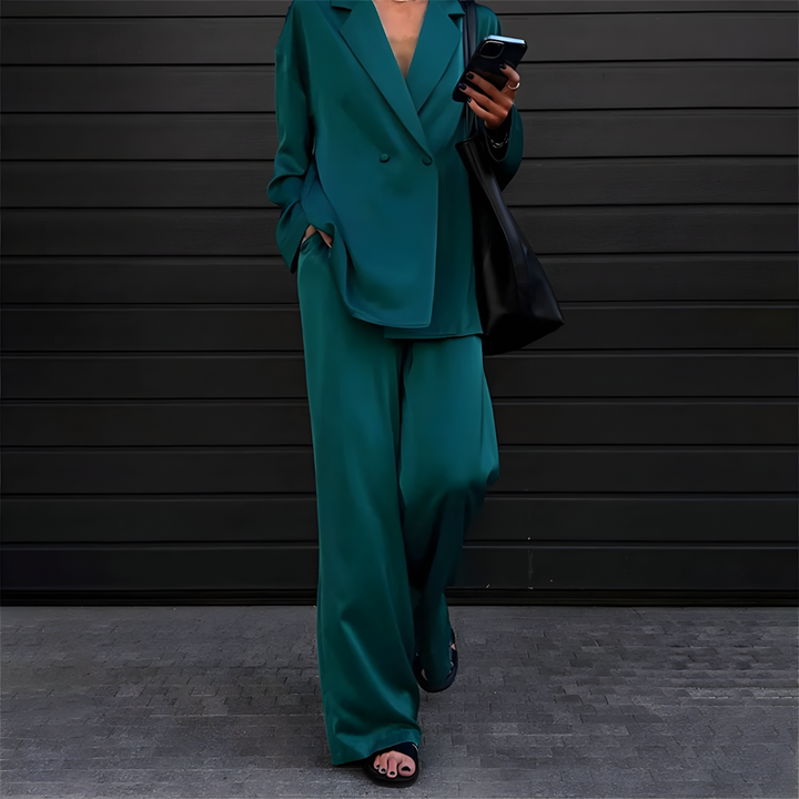 Stilla | Elegant Løst Skåret Bukser Med Oversize Blazer