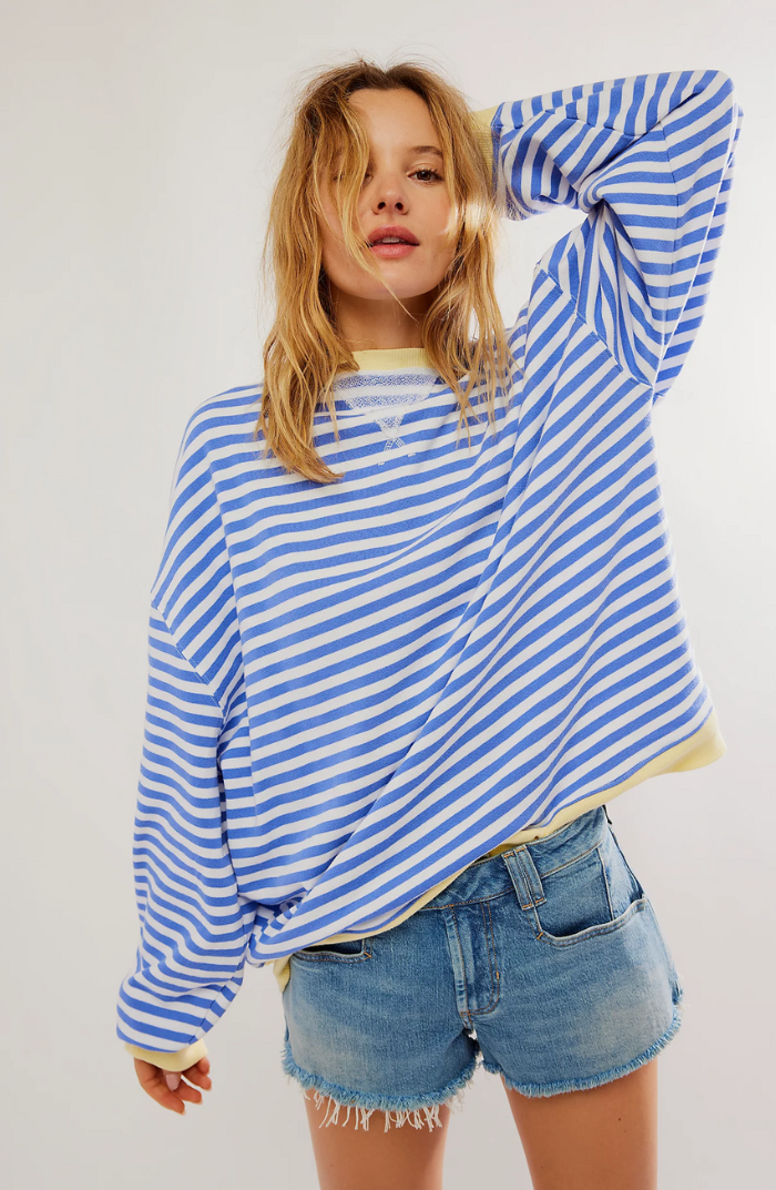 Stilla | Oversized Stribet Trøje