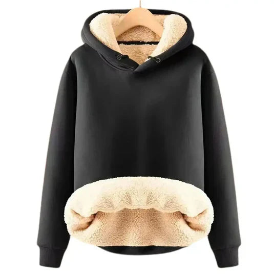 Stilla | Sweatshirt med Sherpa-fyr med hætte