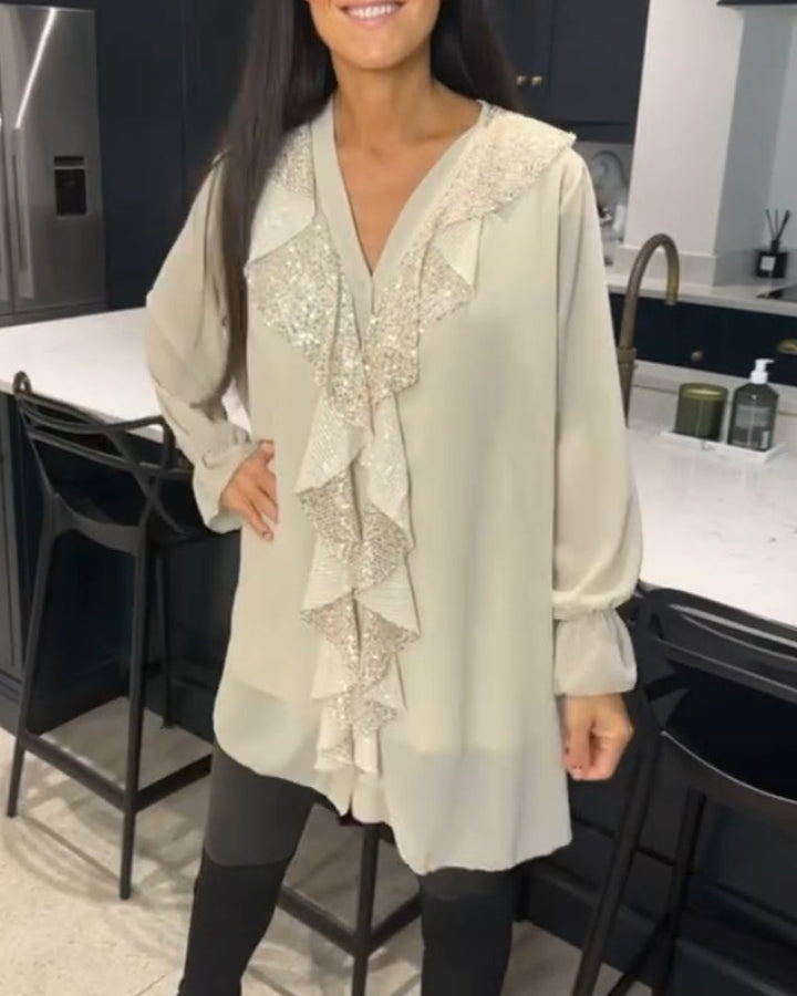 Stilla | Elegant Bluse Med Rynker