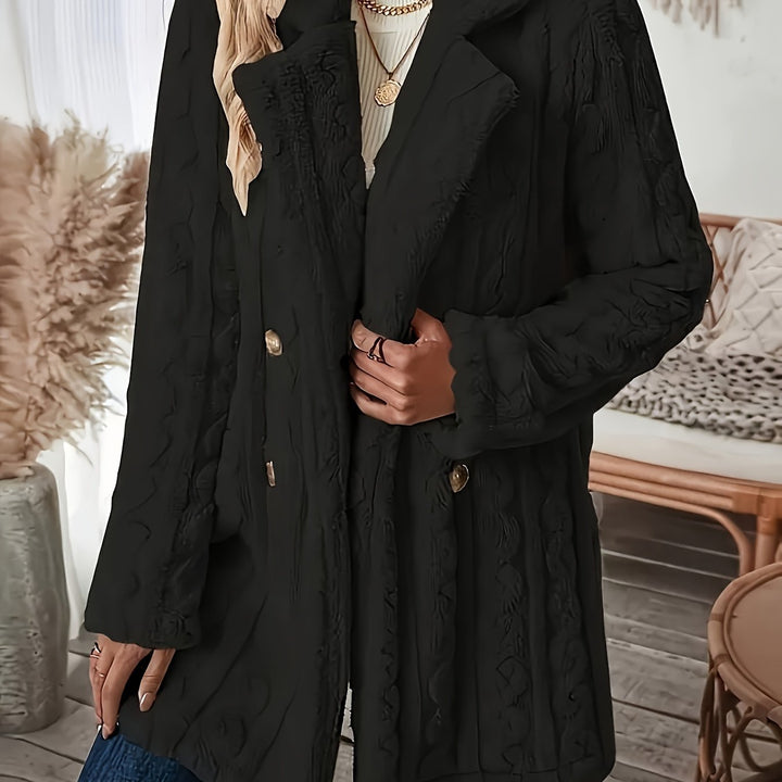 Stilla | Jas Lang Fluffy Dobbelt Sidet