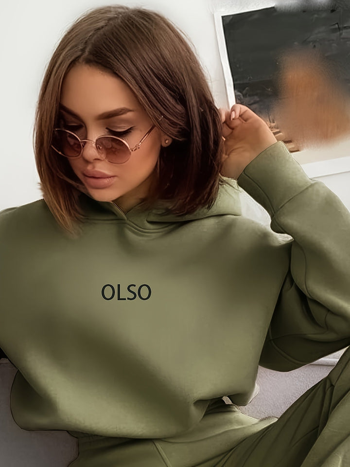 Stilla | Sweatshirt- og joggingbukser-sæt med bogstavtryk