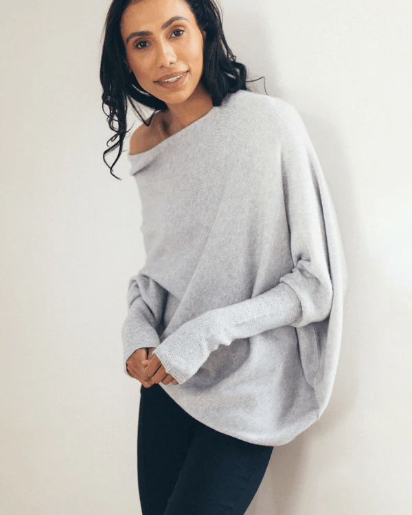 Stilla | Elegant Damepullover Med Skulderfri Ærmer