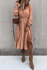 Stilla | Midi Split Knappet Med Pletter Nisha