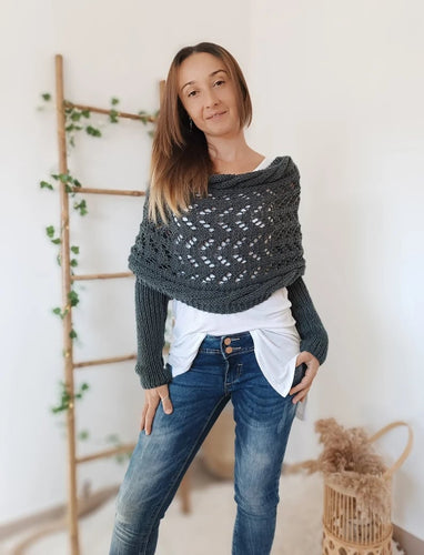 Stilla | Strikscarf med fletmønster