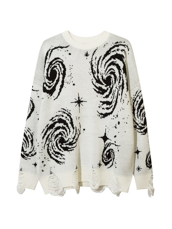 Stilla | Farve Vintage Tryk Rivet Sweatshirt