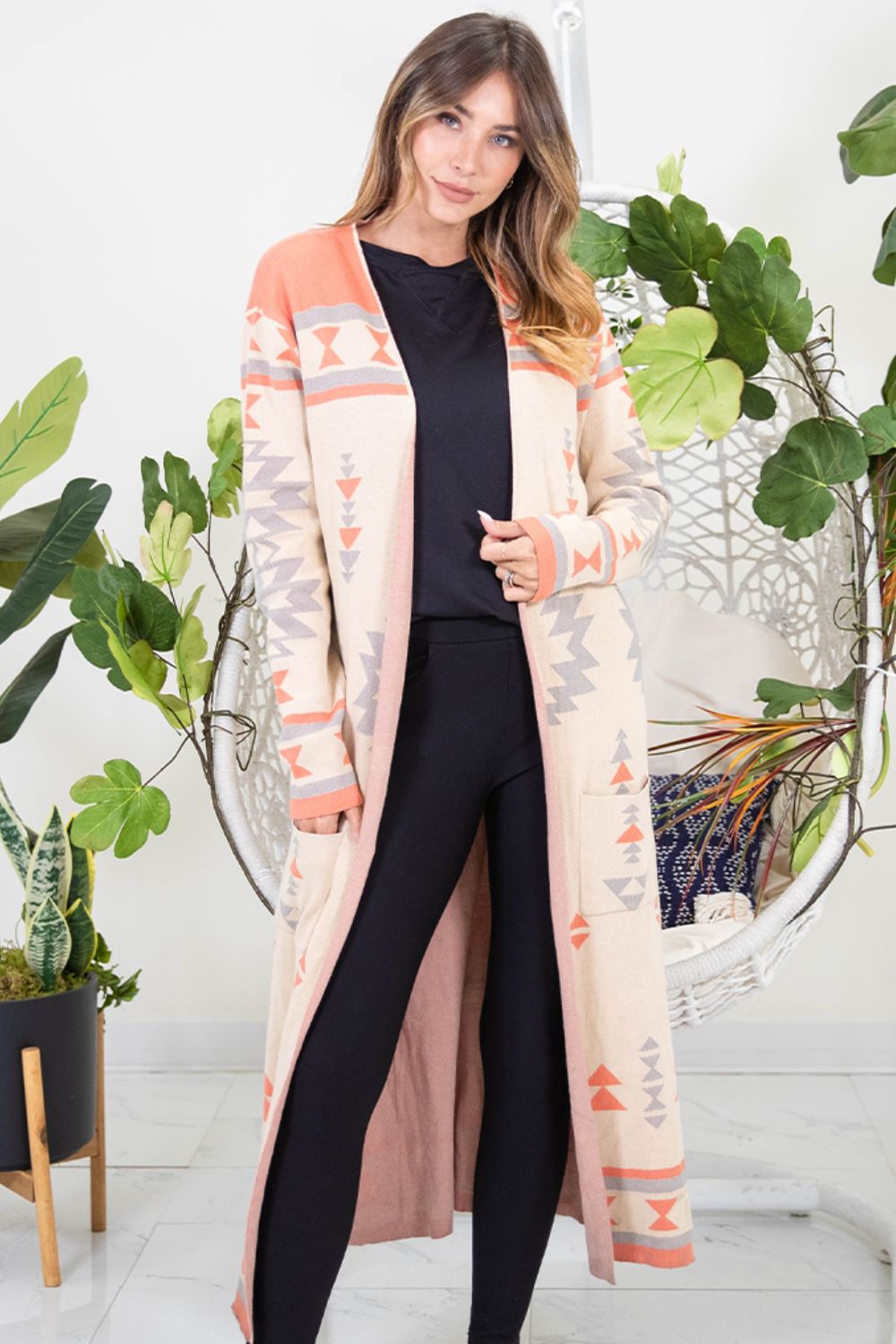 Stilla | Sew in Love Strikjakke Lang Med Lange Ærmer og Åben Foran