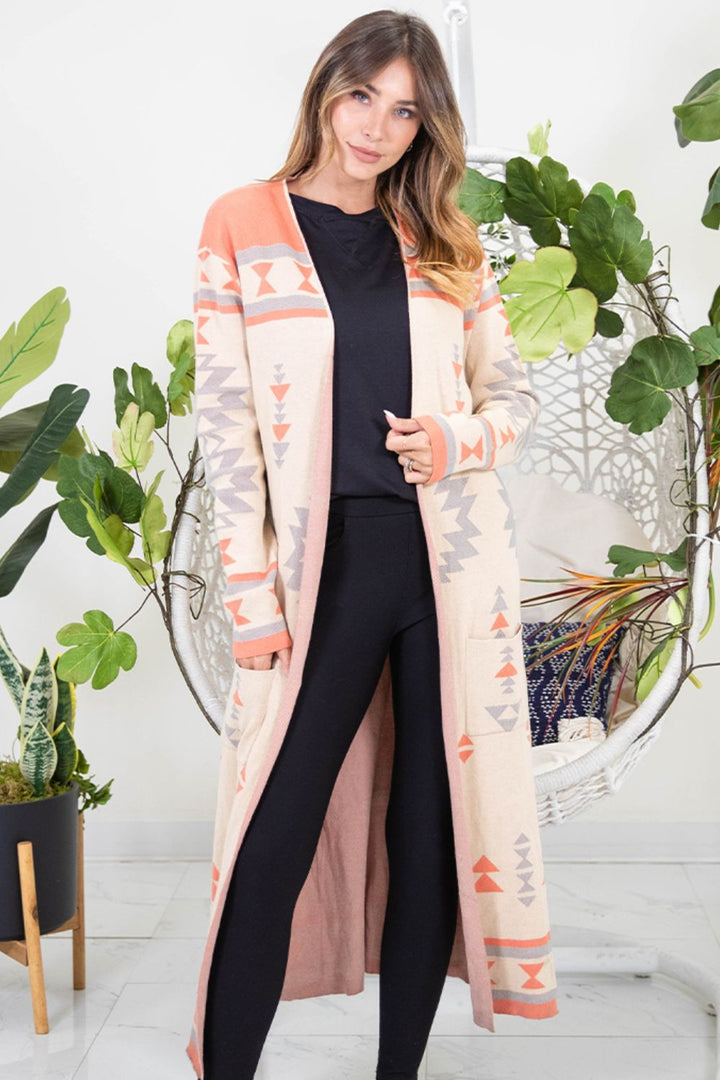 Stilla | Sew in Love Strikjakke Lang Med Lange Ærmer og Åben Foran