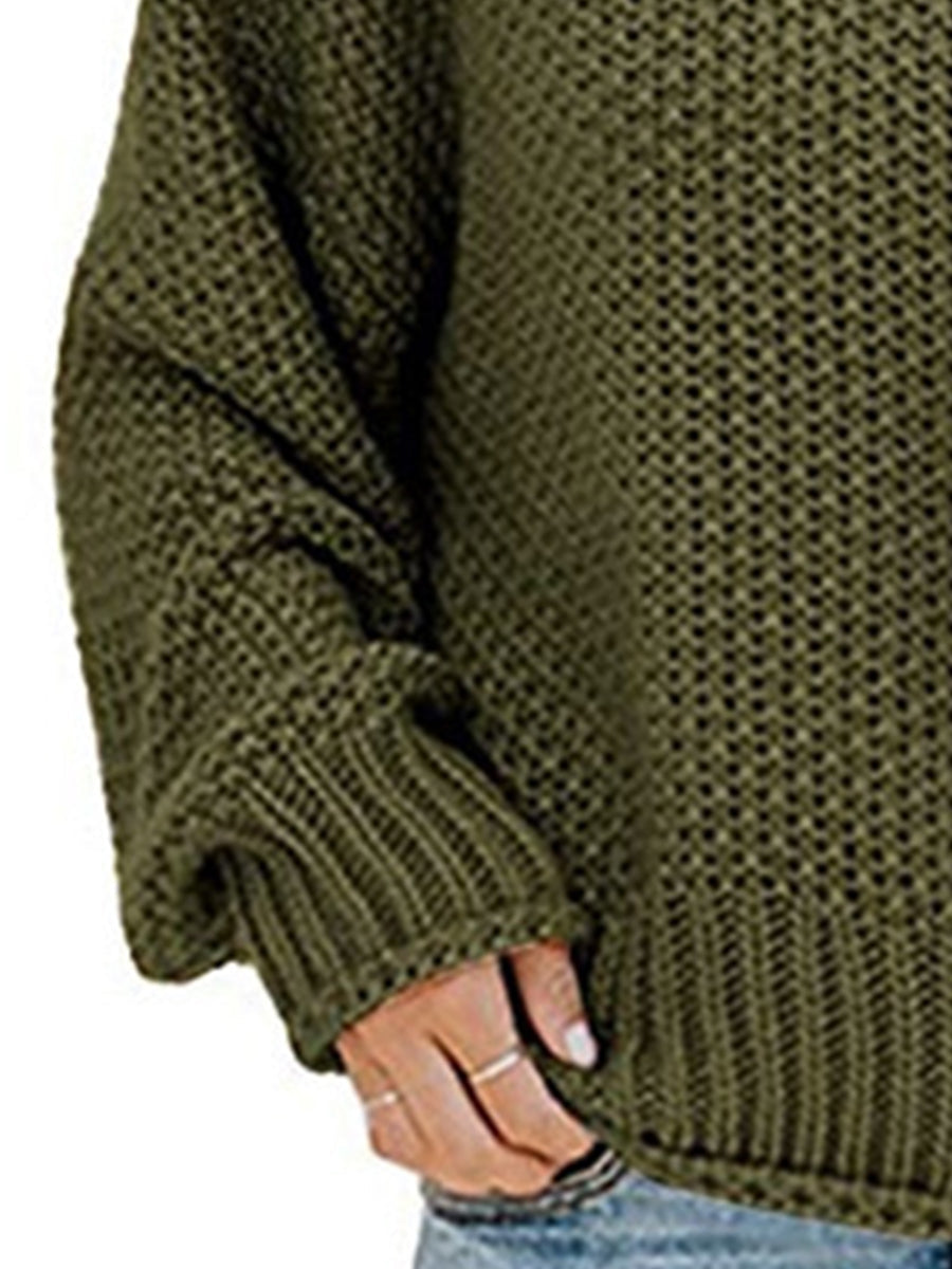 Stilla | Pullover med rullekrave og faldende skuldre