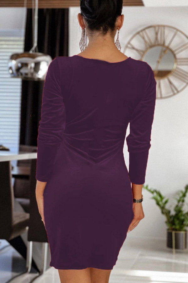 Stilla | Plenty to Celebrate Velvet Wrap Mini Kjole