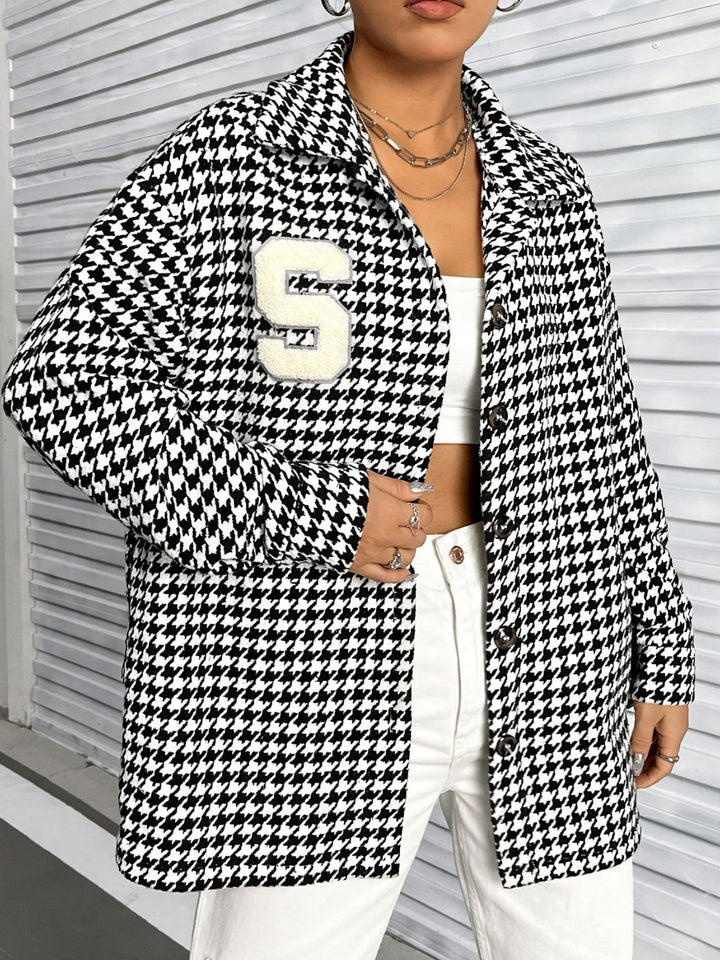 Stilla | Knapjakke Med Lange Ærmer Houndstooth
