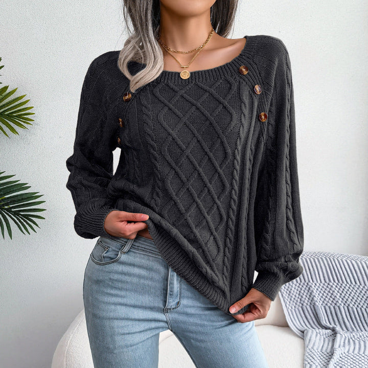 Stilla | Fashionable sweater with square neckline
