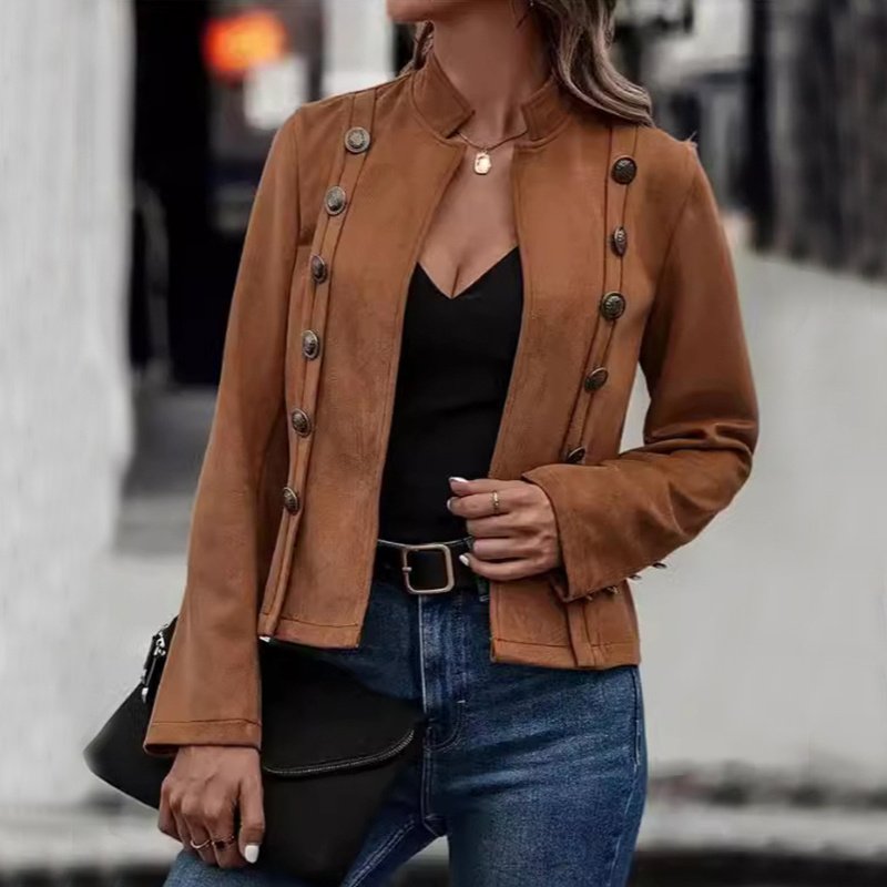 Stilla | Suedejakke med Lange Ærmer