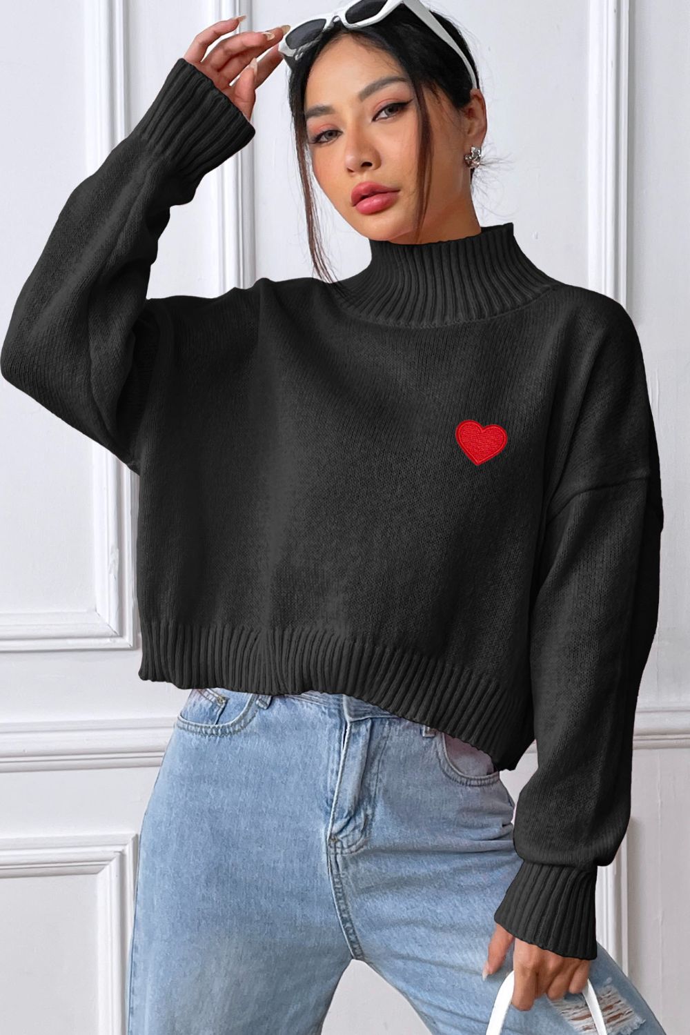 Stilla | Rullekrave sweater med lange ærmer