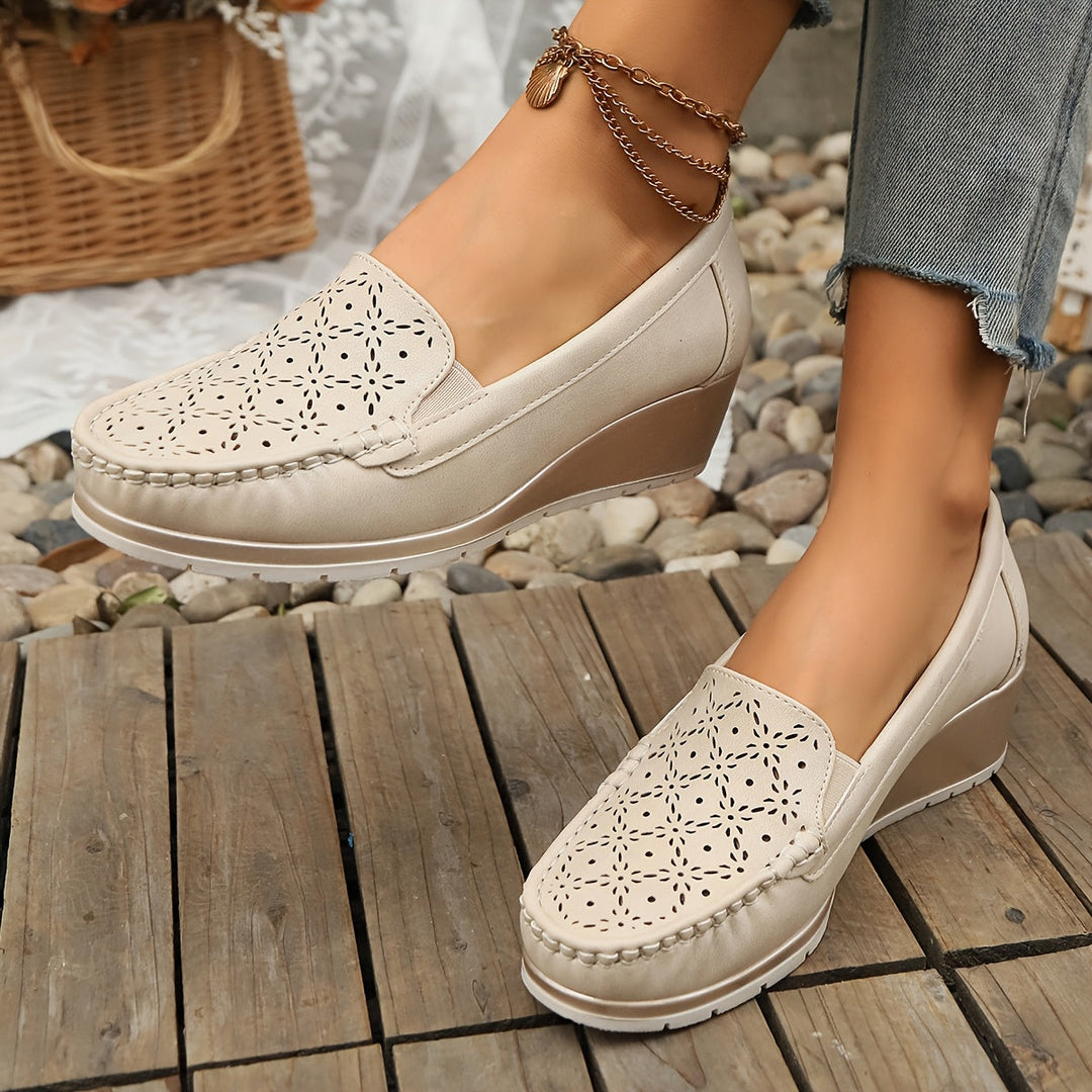 Stilla | Beige Slip on Mokasiner Til Damer