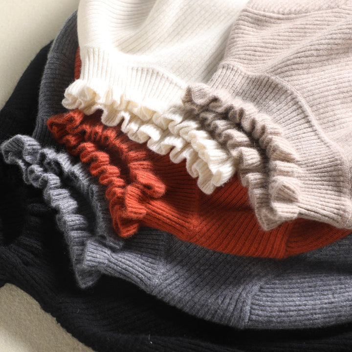 Stilla | Cozy Rulle-Hals Strik Sweater med Delikate Fald Detaljer