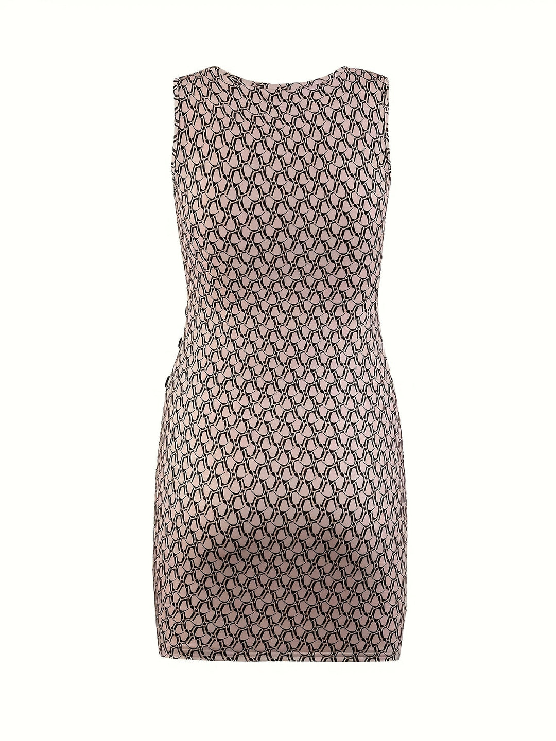 Stilla | Elegant Bodycon Kjole Med Geometrisk Mønster