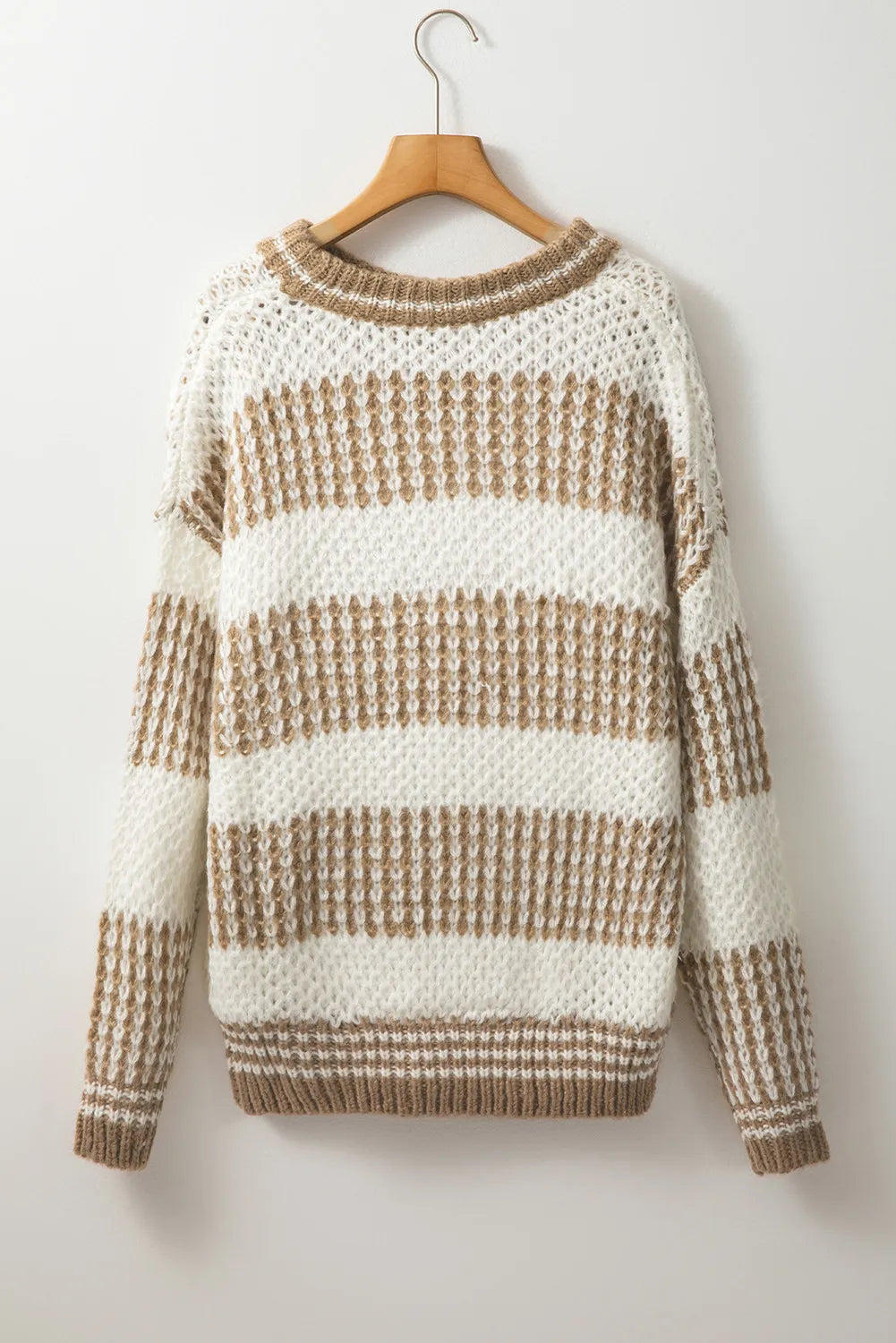 Stilla | Pullover Farveblok Med Rund Halsudskæring og Faldende Skuldre