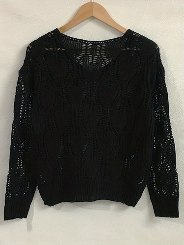 Stilla | Pullover med V-hals og åbning