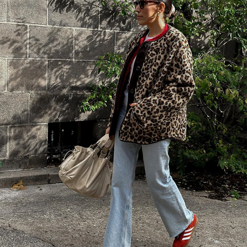 Stilla | Forårsjakke Med Leopardprint