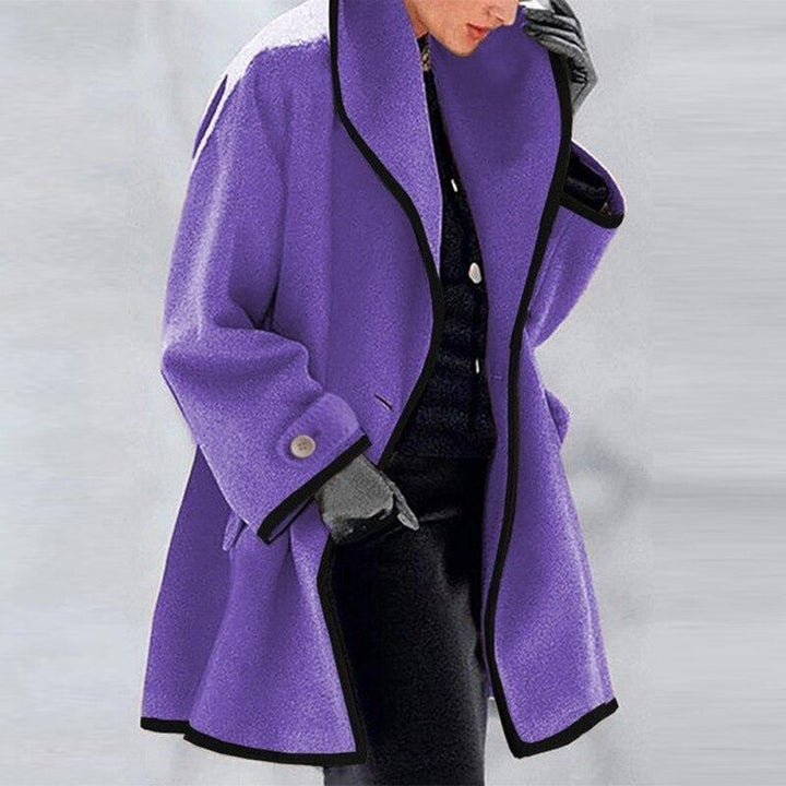Stilla | Frakke Uldblanding Oversized Pasform Draperet Krave Lang Stil