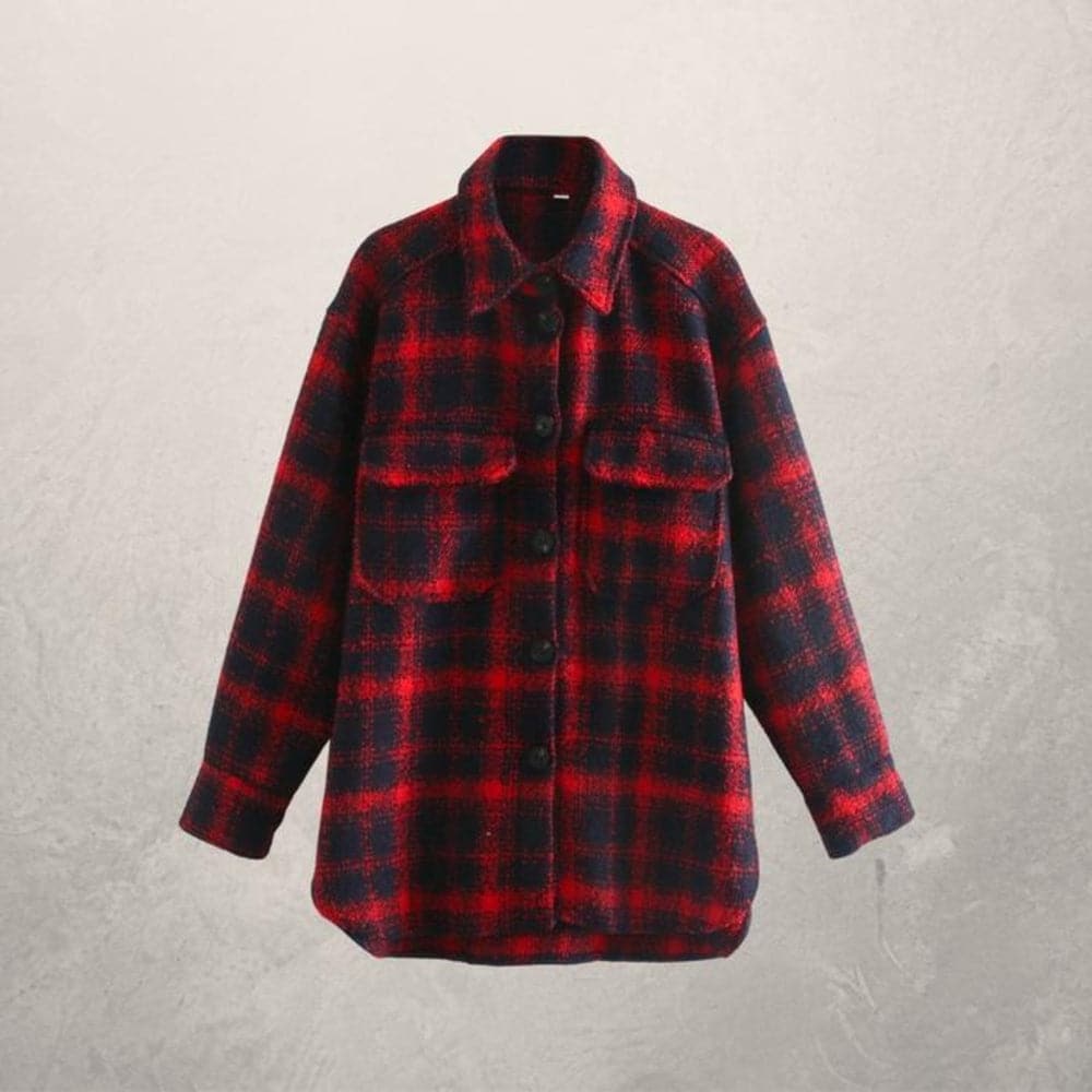 Stilla | Skjortejakke Oversized Fit Blød og Let Knaplukning og Brystlommer