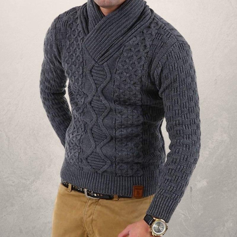 Stilla | Uldscarf Krave Pullover Kabelstrik Vinterpullover