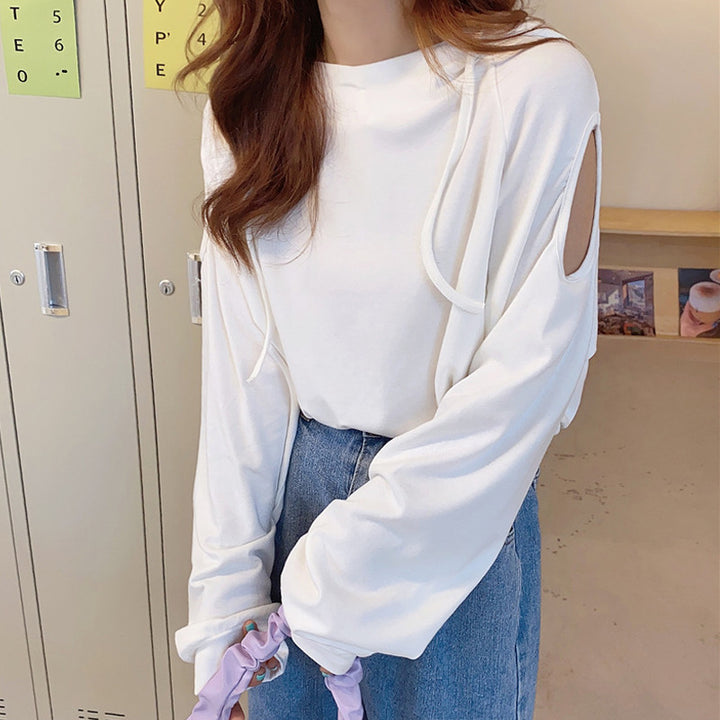 Femme Stilfuld Cut-Out Ærme Top Stilla