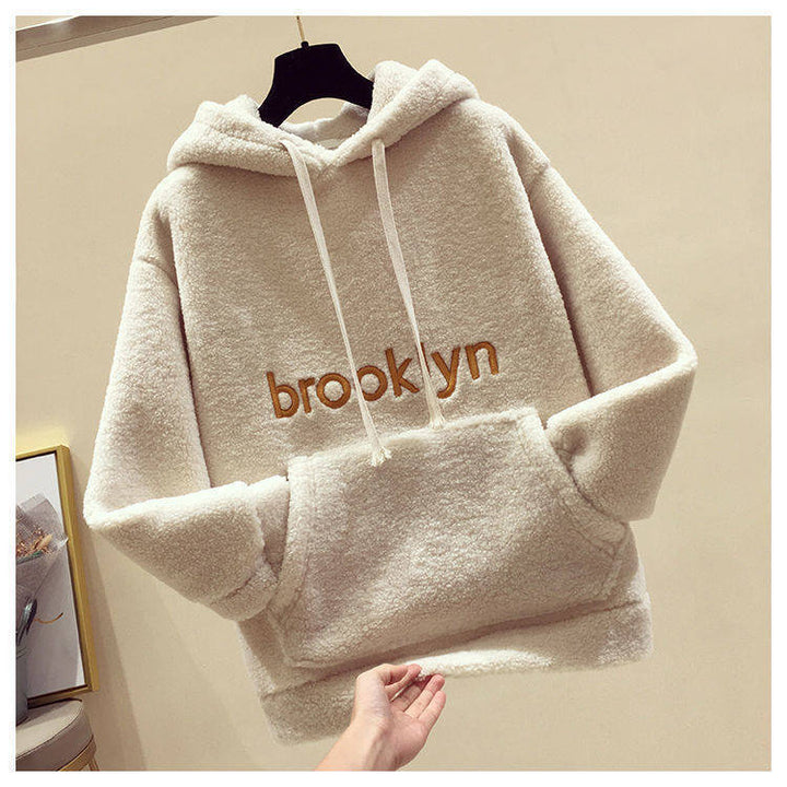 Damer Cozy Fleece Hoodie med Kængurulomme Skovae