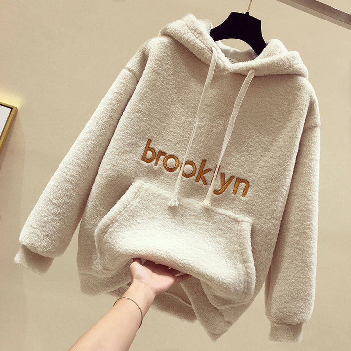 Damer Cozy Fleece Hoodie med Kængurulomme Skovae