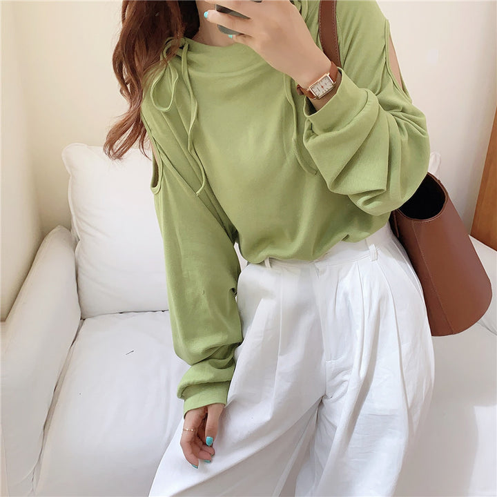 Femme Stilfuld Cut-Out Ærme Top Stilla