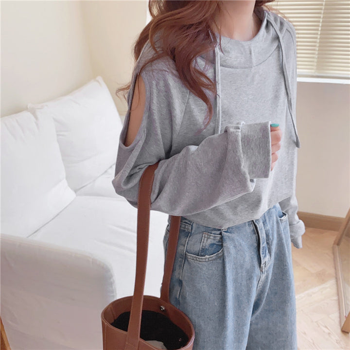 Femme Stilfuld Cut-Out Ærme Top Stilla