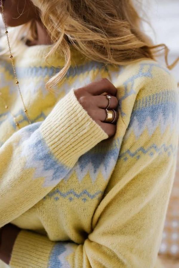 Stilla | Pullover med lange ærmer friskgul