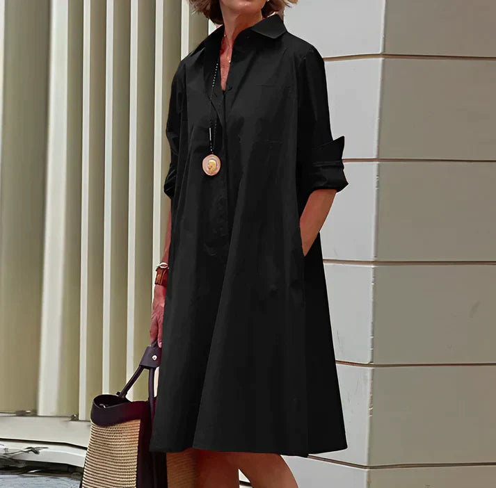 Stilla | Fashionable Kjole Med Polo Krave