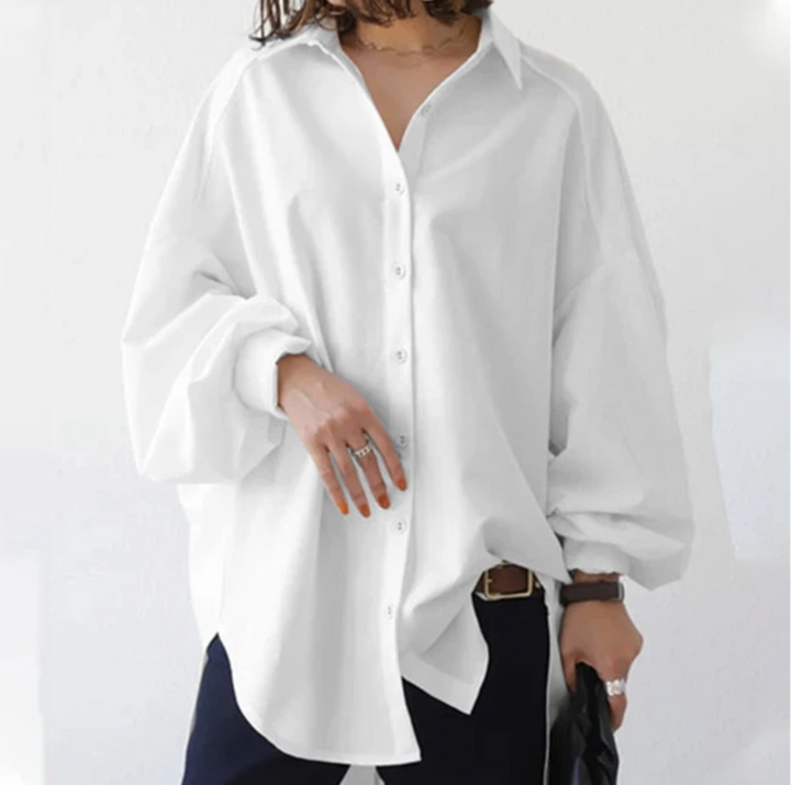 Stilla | Damebluse Med Slå-krave