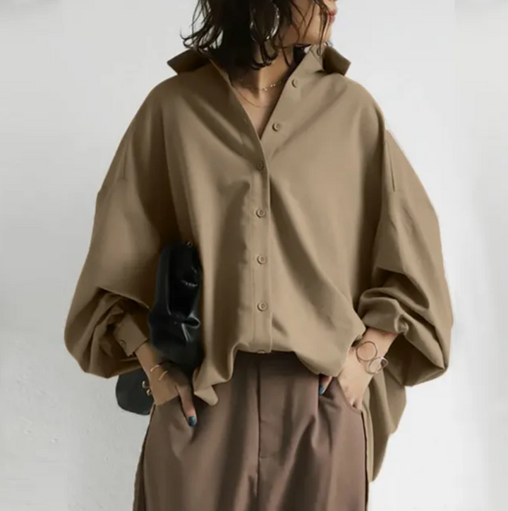 Stilla | Damebluse Med Slå-krave