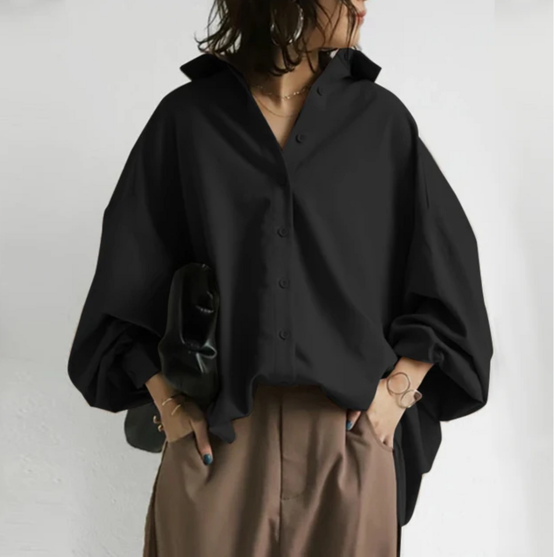Stilla | Damebluse Med Slå-krave