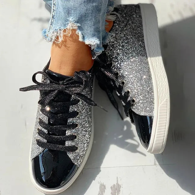 Stilla | Luksuriøs Løs Glitter Dame sko