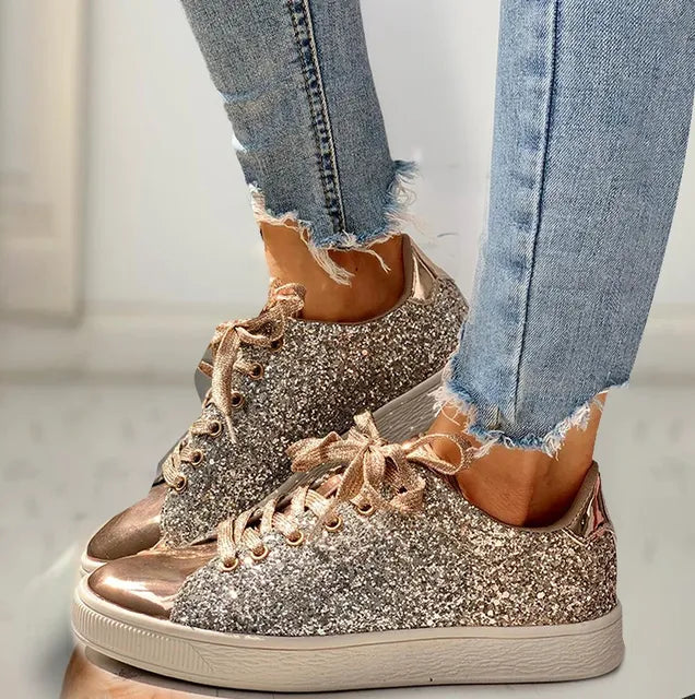 Stilla | Luksuriøs Løs Glitter Dame sko
